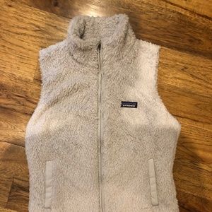 Gray Northface Fuzzy Vest